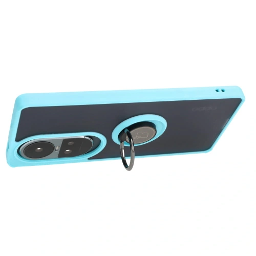 Kup Bizon Case Hybrid Ring Oppo Reno10 / 10 Pro fumuriu cu un cadru bleu deschis - BIZ3288 - {ean13} - Sklep Home Screen