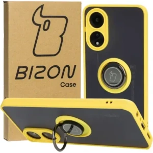 Buy Bizon Case Hybrid Ring Oppo A78 4G smoky with a yellow frame - BIZ3295 - {ean13} - Home Screen Store Europe