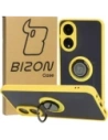 Bizon Case Hybrid Ring Oppo A78 4G smoky with a yellow frame