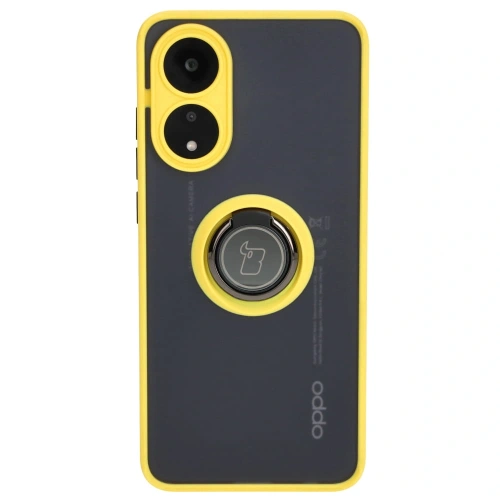 Buy Bizon Case Hybrid Ring Oppo A78 4G smoky with a yellow frame - BIZ3295 - {ean13} - Home Screen Store Europe