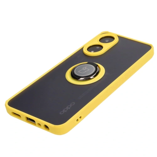 Buy Bizon Case Hybrid Ring Oppo A78 4G smoky with a yellow frame - BIZ3295 - {ean13} - Home Screen Store Europe