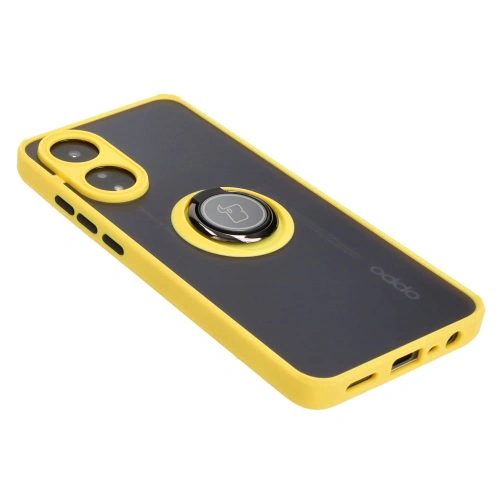 Buy Bizon Case Hybrid Ring Oppo A78 4G smoky with a yellow frame - BIZ3295 - {ean13} - Home Screen Store Europe