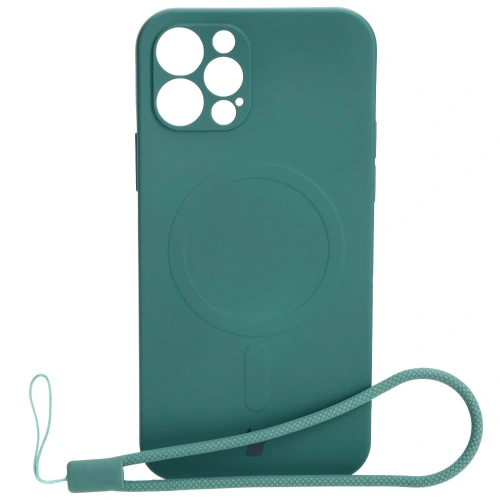 Kup Etui silikonowe z pierścieniem magnetycznym Bizon Case Silicone Magnetic do Apple iPhone 12 Pro ciemnozielone - BIZ3296 - {ean13} - Sklep Home Screen