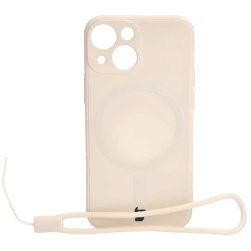 Kup Bizon Case Silicone MagSafe Sq Apple iPhone 13 Mini beige - BIZ3297 - {ean13} - Sklep Home Screen