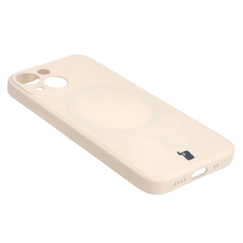 Kup Bizon Case Silicone MagSafe Sq Apple iPhone 13 Mini beige - BIZ3297 - {ean13} - Sklep Home Screen