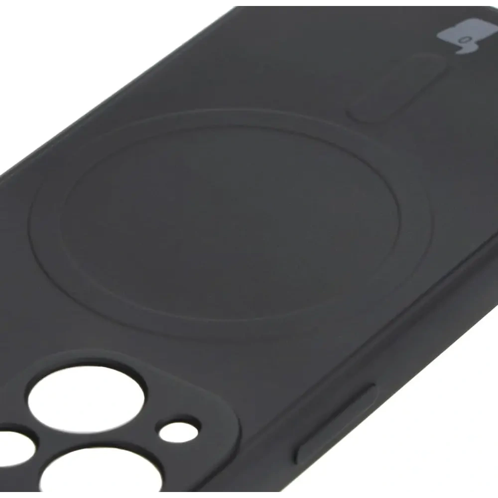 Etui Bizon Case Silicone MagSafe Sq do Apple iPhone 13 Mini czarne