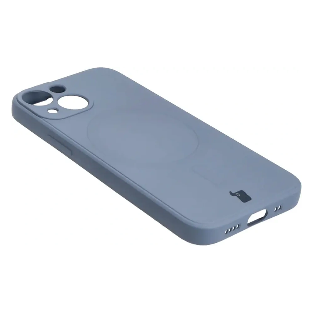 Etui Bizon Case Silicone MagSafe Sq do Apple iPhone 13 Mini szare