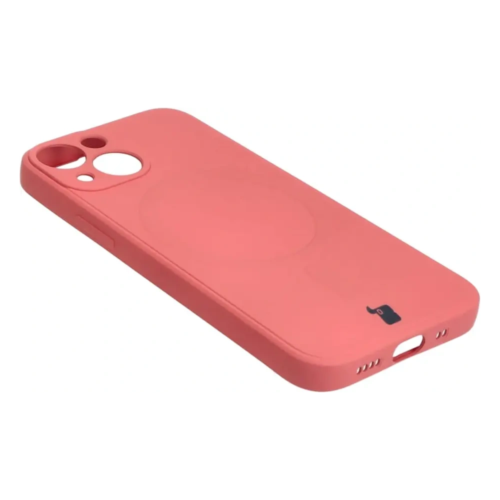 Etui Bizon Case Silicone MagSafe Sq do Apple iPhone 13 Mini brudny róż