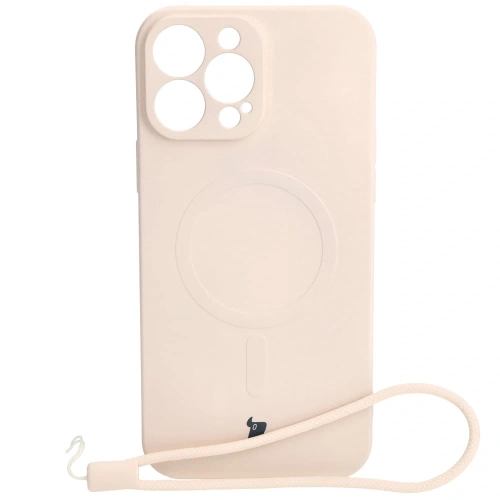 Kup Bizon Case Silicone Magnetic Apple iPhone 13 Pro Max bej - BIZ3305 - {ean13} - Sklep Home Screen