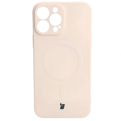 Kup Bizon Case Silicone Magnetic Apple iPhone 13 Pro Max bej - BIZ3305 - {ean13} - Sklep Home Screen