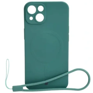 Kup Etui silikonowe z pierścieniem magnetycznym Bizon Case Silicone Magnetic do Apple iPhone 14 ciemnozielone - BIZ3309 - {ean13} - Sklep Home Screen