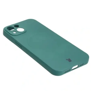 Kup Etui silikonowe z pierścieniem magnetycznym Bizon Case Silicone Magnetic do Apple iPhone 14 ciemnozielone - BIZ3309 - {ean13} - Sklep Home Screen