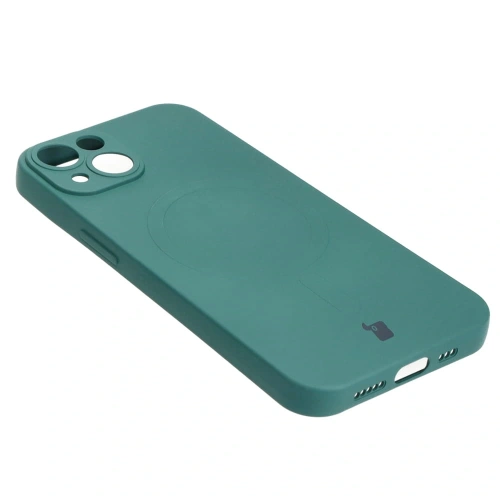 Kup Etui silikonové s magnetickým kroužkem Bizon Case Silicone Magnetic pro Apple iPhone 14 tmavě zelené - BIZ3309 - {ean13} - Sklep Home Screen
