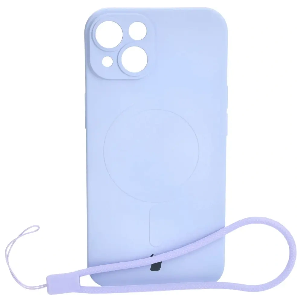 Etui silikonowe z pierścieniem magnetycznym Bizon Case Silicone Magnetic do Apple iPhone 14 jasnofioletowe