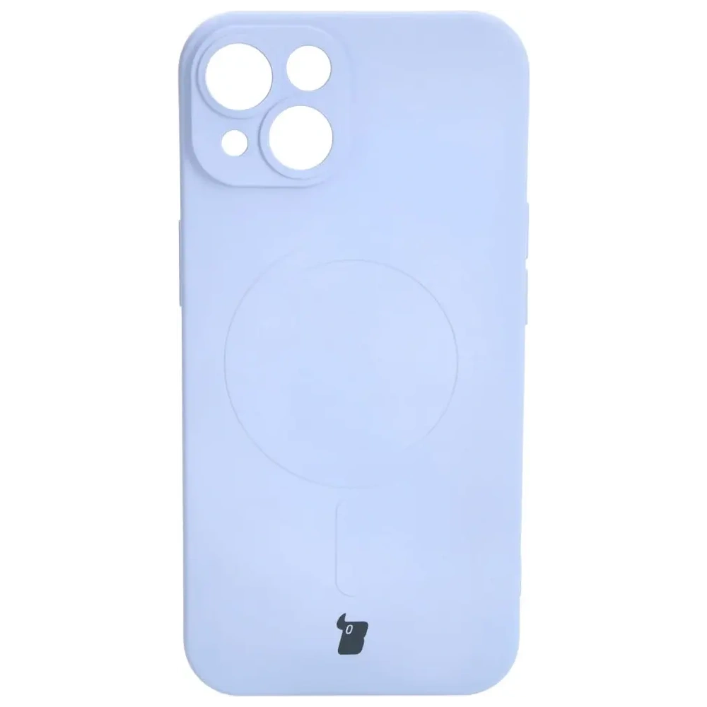 Etui silikonowe z pierścieniem magnetycznym Bizon Case Silicone Magnetic do Apple iPhone 14 jasnofioletowe