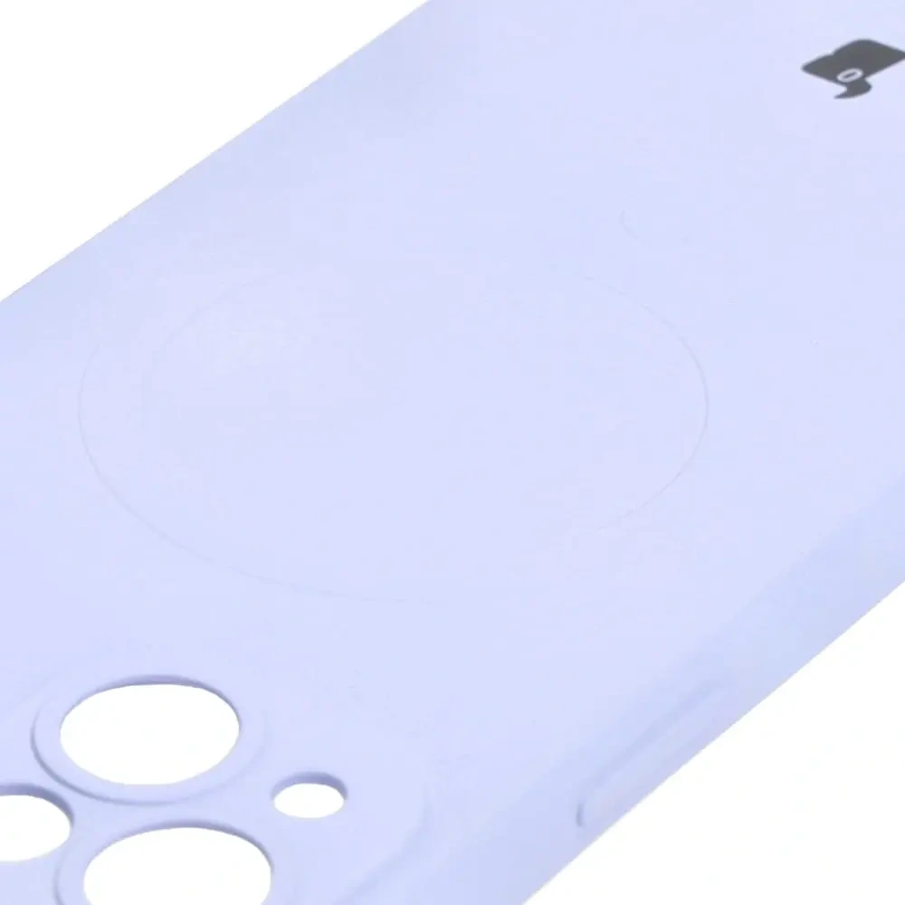 Etui silikonowe z pierścieniem magnetycznym Bizon Case Silicone Magnetic do Apple iPhone 14 jasnofioletowe