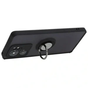 Bizon Case Hybrid Ring Motorola Edge 40 smoky with a black frame