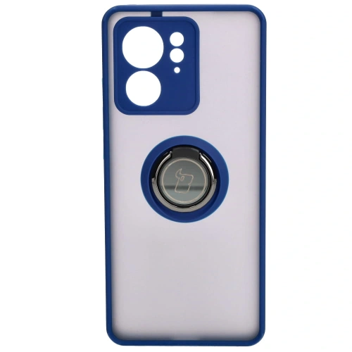 Buy Bizon Case Hybrid Ring Motorola Edge 40 smoky with a navy blue frame - BIZ3315 - {ean13} - Home Screen Store Europe