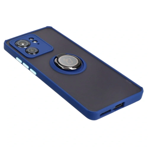 Buy Bizon Case Hybrid Ring Motorola Edge 40 smoky with a navy blue frame - BIZ3315 - {ean13} - Home Screen Store Europe