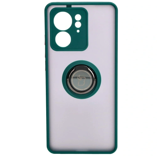 Kup Caz hibrid Bizon Ring pentru Motorola Edge 40 fumuriu cu un cadru verde închis - BIZ3316 - {ean13} - Sklep Home Screen
