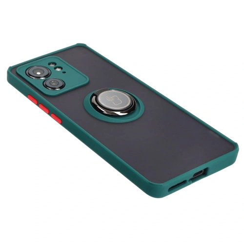 Buy Bizon Case Hybrid Ring Motorola Edge 40 smoky with a dark green frame - BIZ3316 - {ean13} - Home Screen Store Europe