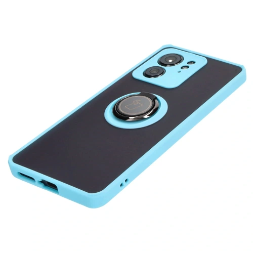 Buy Bizon Case Hybrid Ring Motorola Edge 40 smoky with a light blue frame - BIZ3318 - {ean13} - Home Screen Store Europe