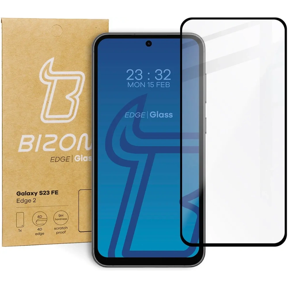 Szkło hartowane Bizon Glass Edge 2 do Samsung Galaxy S23 FE czarne