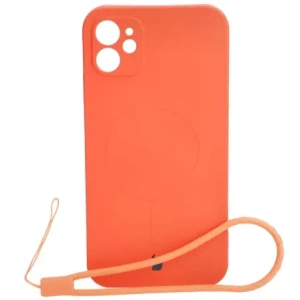 Kup Etui silikonové s magnetickým kroužkem Bizon Case Silicone Magnetic pro Apple iPhone 11 mrkvové - BIZ3330 - {ean13} - Sklep Home Screen