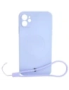Etui silikonové s magnetickým kroužkem Bizon Case Silicone Magnetic pro Apple iPhone 11 světle fialové
