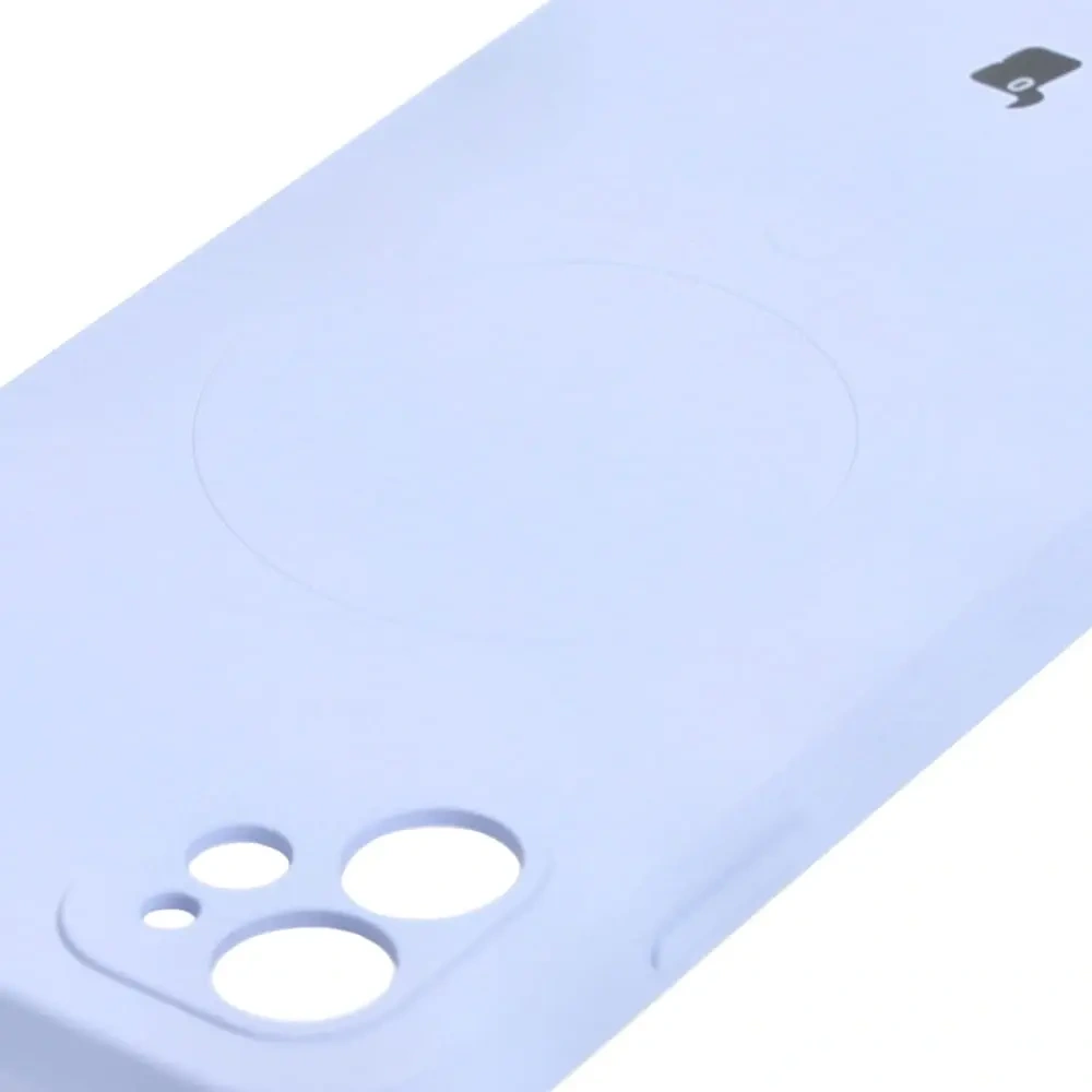 Etui silikonowe z pierścieniem magnetycznym Bizon Case Silicone Magnetic do Apple iPhone 11 jasnofioletowe