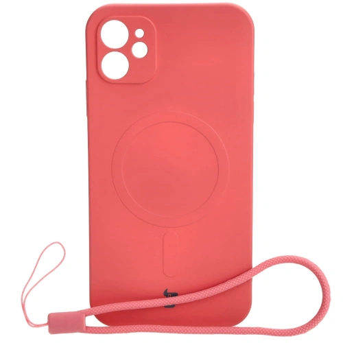 Kup Etui silikonové s magnetickým kroužkem Bizon Case Silicone Magnetic pro Apple iPhone 11 v barvě špinavě růžové - BIZ3332 - {ean13} - Sklep Home Screen