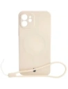 Bizon Case Silikon Magnetic Apple iPhone 12 beige