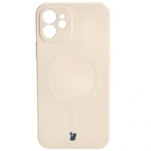 Bizon Case Silicone Magnetic Apple iPhone 12 beige