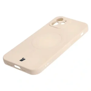 Bizon Case Silicone Magnetic Apple iPhone 12 beige