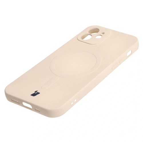 Kup Bizon Case Silicone Magnetic Apple iPhone 12 bézs - BIZ3333 - {ean13} - Sklep Home Screen