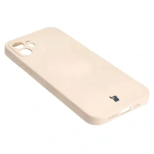 Bizon Case Silicone Magnetic Apple iPhone 12 beige