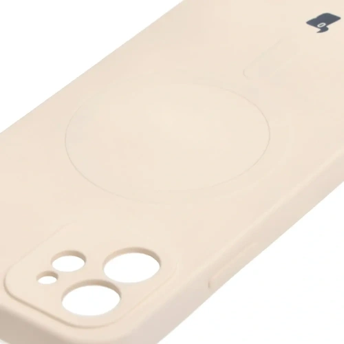 Kup Etui silikonové s magnetickým kroužkem Bizon Case Silicone Magnetic pro Apple iPhone 12 béžové - BIZ3333 - {ean13} - Sklep Home Screen