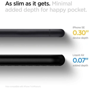 Etui Spigen Liquid Air Apple iPhone SE 2022/SE 2020/8/7 černá