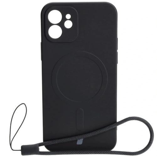 Kup Silikonové pouzdro s magnetickým kroužkem Bizon Case Silicone Magnetic pro Apple iPhone 12 černé - BIZ3334 - {ean13} - Sklep Home Screen