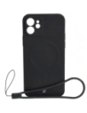 Kup Silikonové pouzdro s magnetickým kroužkem Bizon Case Silicone Magnetic pro Apple iPhone 12 černé - BIZ3334 - {ean13} - Sklep Home Screen