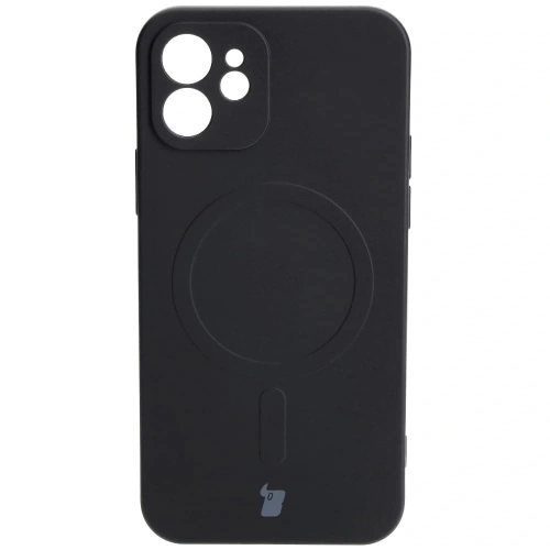 Kup Silikonové pouzdro s magnetickým kroužkem Bizon Case Silicone Magnetic pro Apple iPhone 12 černé - BIZ3334 - {ean13} - Sklep Home Screen