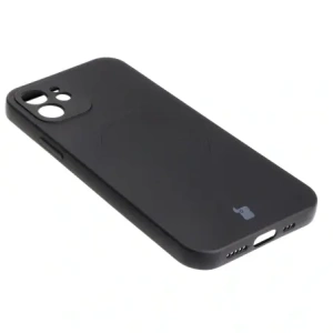 Kup Etui silikonowe z pierścieniem magnetycznym Bizon Case Silicone Magnetic do Apple iPhone 12 czarne - BIZ3334 - {ean13} - Sklep Home Screen