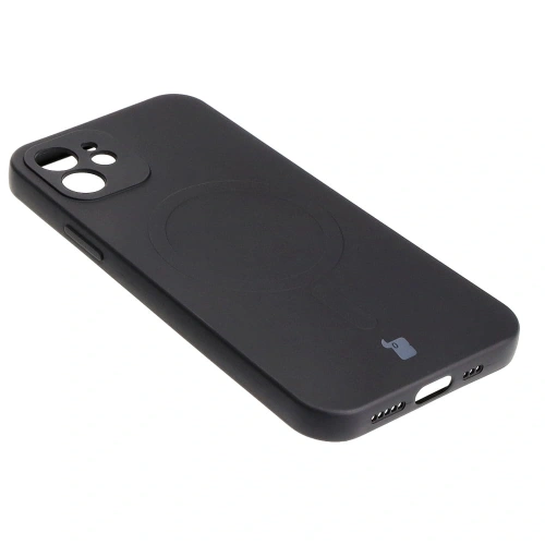Kup Silikonové pouzdro s magnetickým kroužkem Bizon Case Silicone Magnetic pro Apple iPhone 12 černé - BIZ3334 - {ean13} - Sklep Home Screen