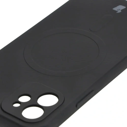 Kup Silikonové pouzdro s magnetickým kroužkem Bizon Case Silicone Magnetic pro Apple iPhone 12 černé - BIZ3334 - {ean13} - Sklep Home Screen