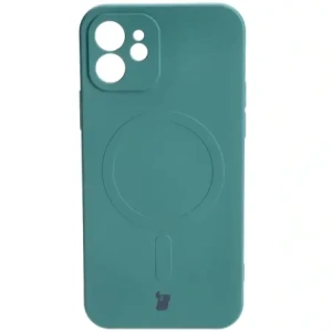 Kup Etui silikonowe z pierścieniem magnetycznym Bizon Case Silicone Magnetic do Apple iPhone 12 ciemnozielone - BIZ3335 - {ean13} - Sklep Home Screen