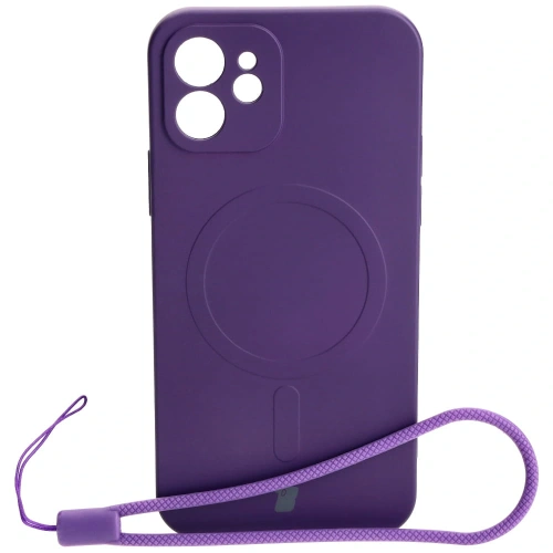Kup Etui silikonové s magnetickým kroužkem Bizon Case Silicone Magnetic pro Apple iPhone 12 švestková - BIZ3336 - {ean13} - Sklep Home Screen