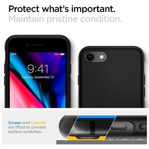 Kup Etui Spigen Liquid Air Apple iPhone SE 2022/SE 2020/8/7 černá - SPN1050BLK - {ean13} - Sklep Home Screen