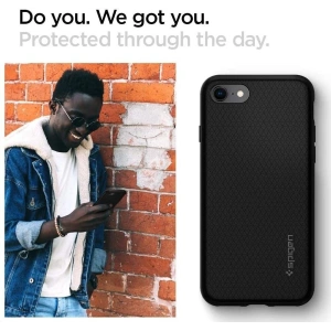 Kup Spigen Apple Tasche Liquid Air iPhone SE 2022/SE 2020/8/7 Schwarz - SPN1050BLK - {ean13} - Sklep Home Screen