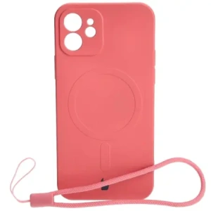 Kup Etui silikonowe z pierścieniem magnetycznym Bizon Case Silicone Magnetic do Apple iPhone 12 brudnoróżowe - BIZ3338 - {ean13} - Sklep Home Screen