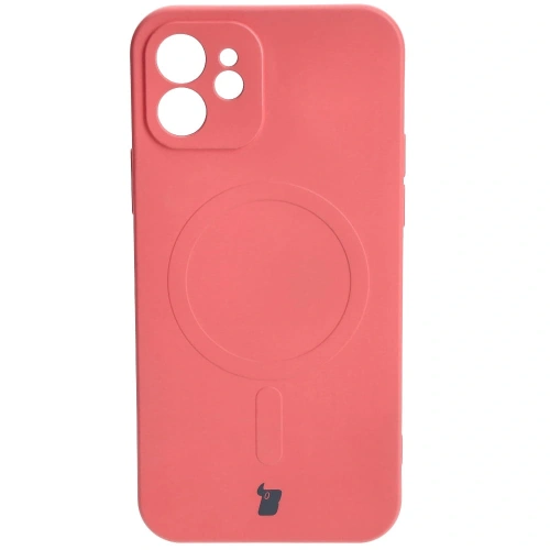 Kup Etui silikonové s magnetickým kroužkem Bizon Case Silicone Magnetic pro Apple iPhone 12 špinavě růžové - BIZ3338 - {ean13} - Sklep Home Screen